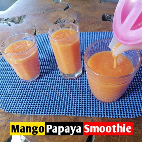 quick-and-easy-mango-papaya-smoothie image