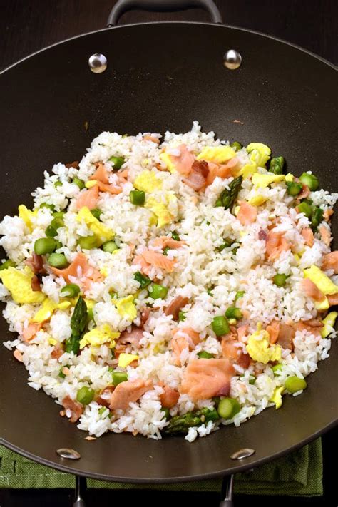 smoked-salmon-and-asparagus-fried-rice image