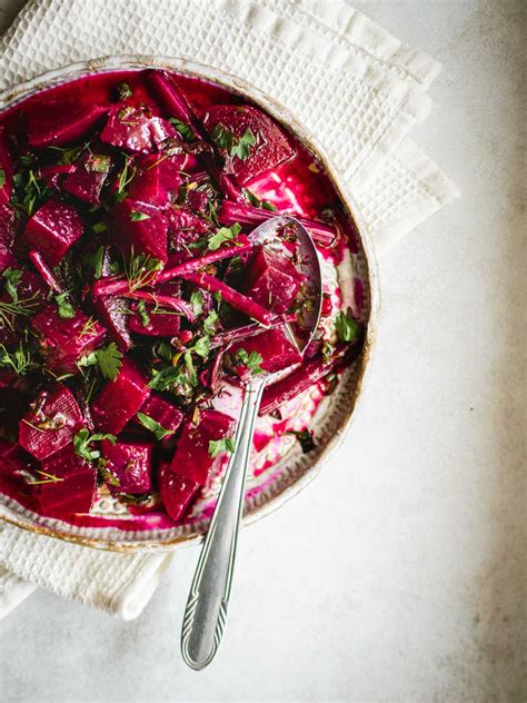 simple-beetroot-salad-with-garlic-herbs-real image