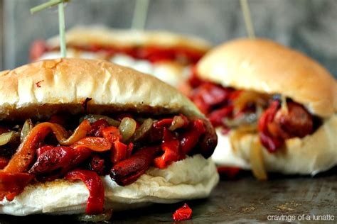 grilled-sausage-with-peppers-and-onions-cravings-of image