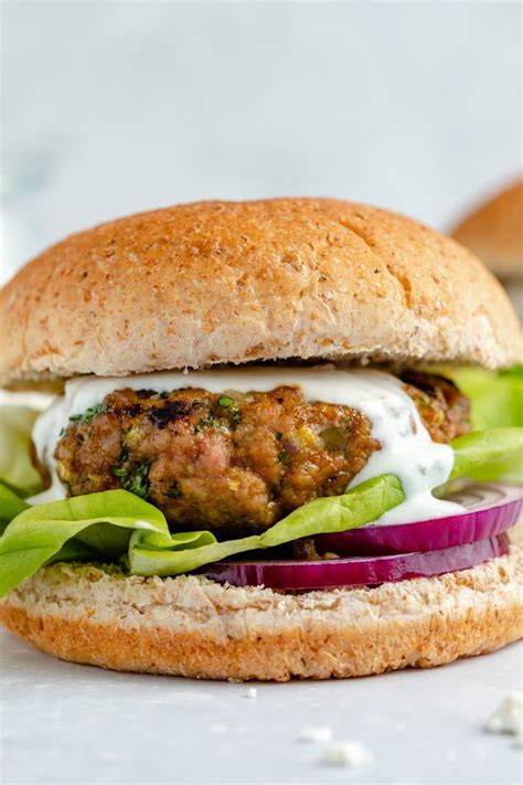 moroccan-spiced-turkey-burgers-with-creamy-feta-sauce image