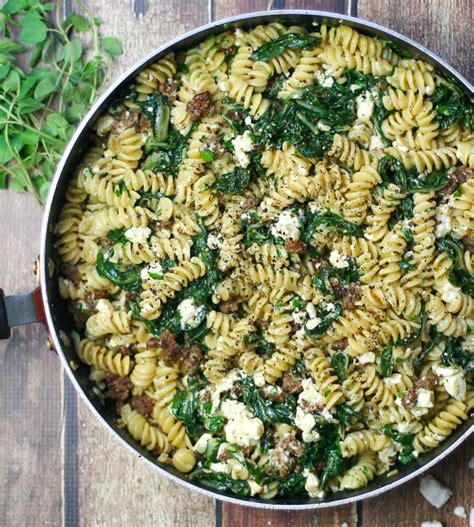 fusilli-with-spicy-sausage-and-swiss-chard-erica-julson image