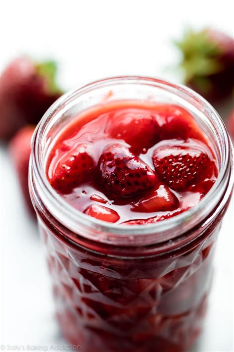 homemade-strawberry-sauce-topping-sallys-baking-addiction image