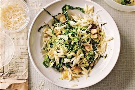 orzo-with-crispy-cabbage-lemon-and-pine-nuts image