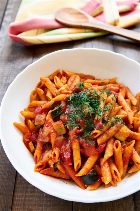 easy-one-pot-tomato-zucchini-penne-for-dinner-fresh image