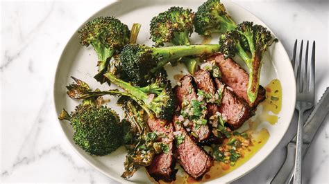 pan-roasted-steak-with-crispy-broccoli-recipe-bon-apptit image
