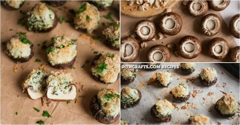cheesy-spinach-stuffed-mushrooms-recipe-diy-crafts image