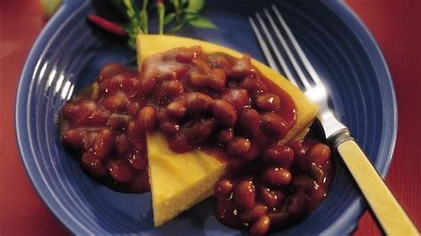 cheese-polenta-with-spicy-chili-topping image