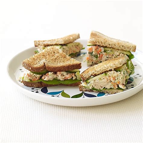 salmon-salad-sandwiches-with-cucumber-and-watercress image