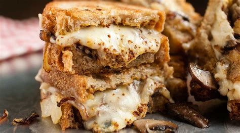 mushroom-and-onion-grilled-cheese image