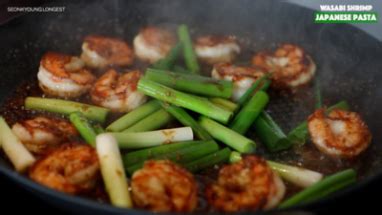 japanese-wasabi-shrimp-spaghetti-recipe-video-seonkyoung image