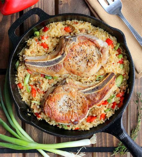 pan-seared-pork-chops-with-rice-how-to-feed-a-loon image