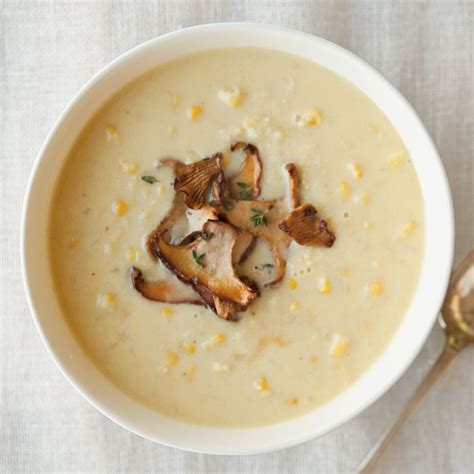 corn-soup-with-chanterelles-and-thyme-williams image