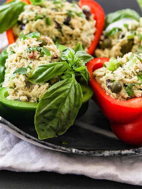 tuna-salad-wraps-and-bell-pepper-bowls-delicious-table image
