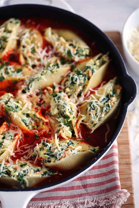 skillet-veggie-and-cheese-stuffed-shells-eat-yourself-skinny image