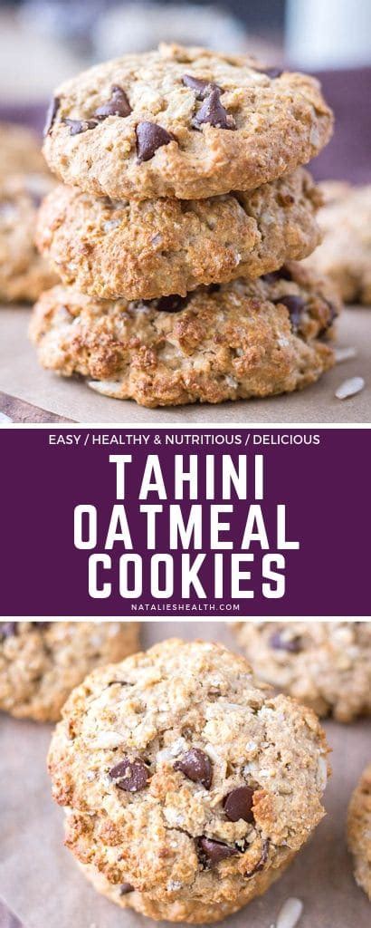 tahini-oatmeal-cookies-natalies-health image