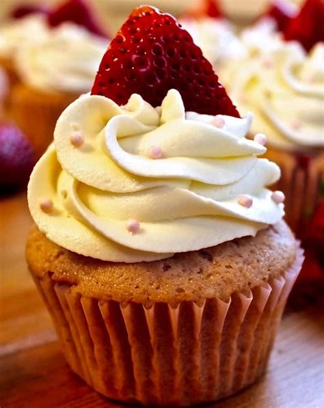 fresh-strawberry-cupcakes-homemade-food-junkie image