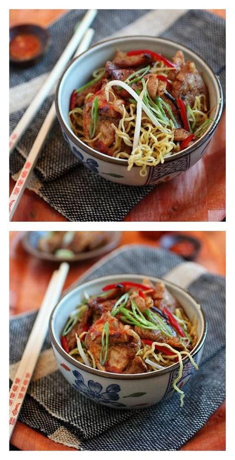 sweet-and-sour-pork-noodles-homemade image