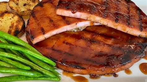 ham-steak-over-mixed-greens-recipe-recipesnet image