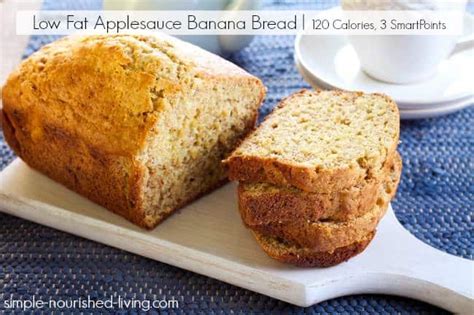 low-fat-applesauce-banana-bread-simple-nourished image