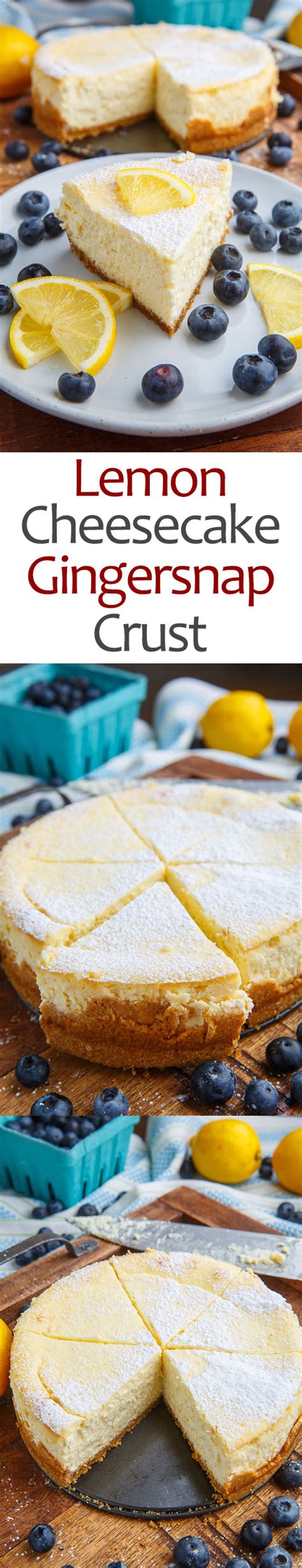 lemon-new-york-style-cheesecake-with-gingersnap-crust image