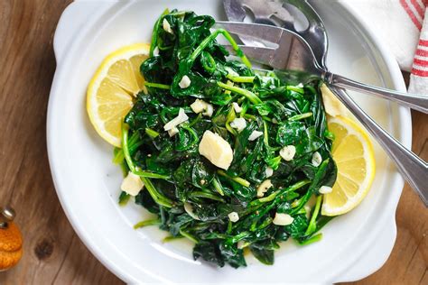 garlic-butter-sauteed-spinach-recipe-eatwell101 image