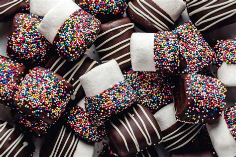chocolate-dipped-marshmallows-recipe-the-spruce image