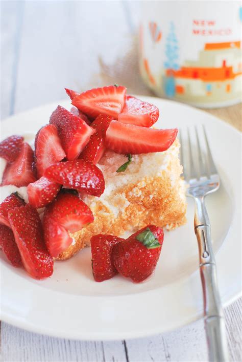 lemon-angel-food-cake-with-strawberries-and-mint image