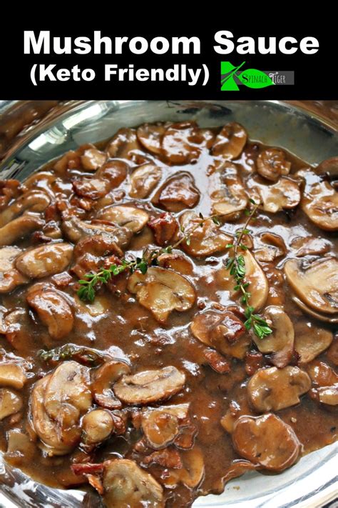 steak-mushroom-sauce-with-wine-and-bacon-spinach image
