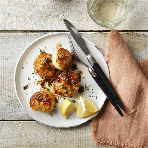 brown-butter-seared-scallops-recipe-eatingwell image