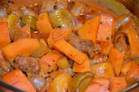 sausage-and-sweet-potato-stew-easy-low-cost image