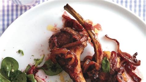 lamb-rib-chops-with-quick-cherry-pan-sauce image