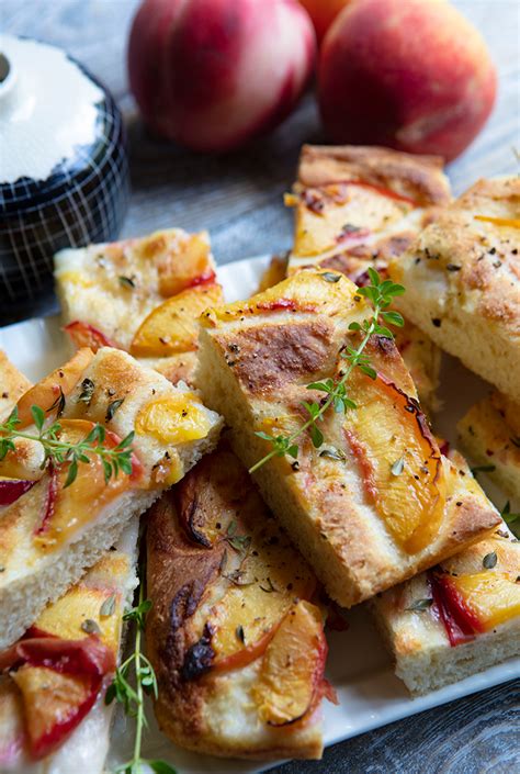 focaccia-with-peaches-thyme-italian-food-forever image