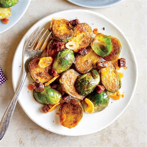 braised-brussels-sprouts-with-chorizo-garlic image