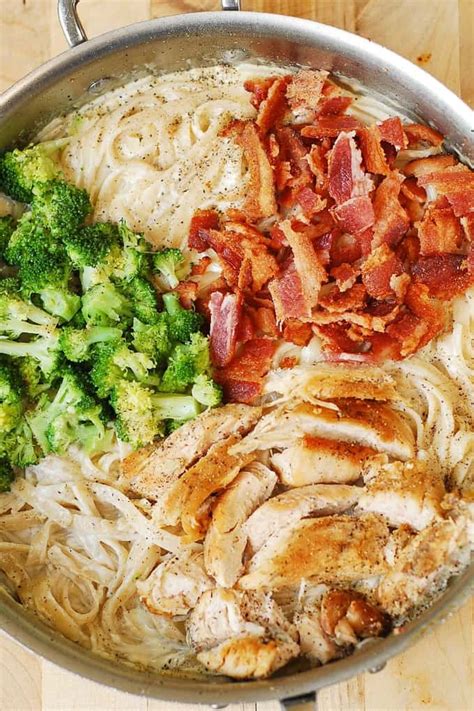 chicken-broccoli-pasta-with-bacon-julias-album image