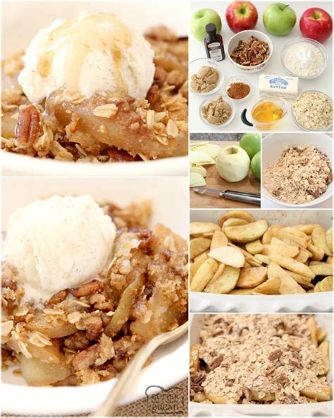 maple-pecan-apple-crisp-butter-with-a-side-of-bread image