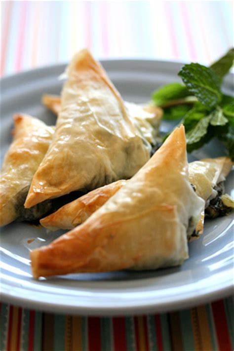 spinach-and-goat-cheese-triangles-skinny-chef image
