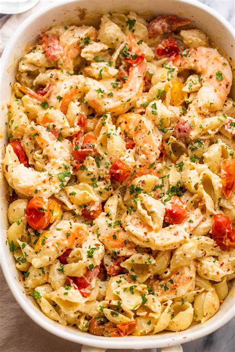 baked-cream-cheese-pasta-with-shrimp image