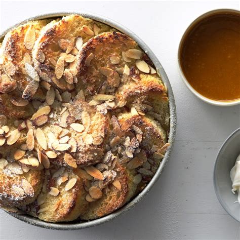 almond-bread-pudding-with-salted-caramel-sauce image