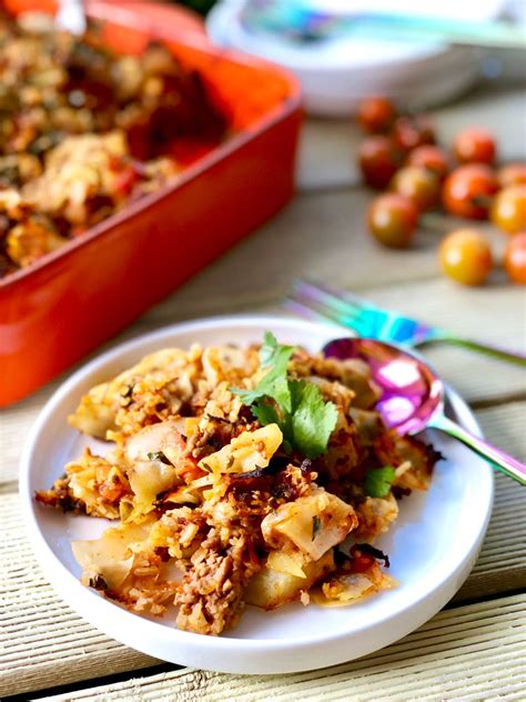 cabbage-casserole-with-mince-beef-and-fresh-herbs image