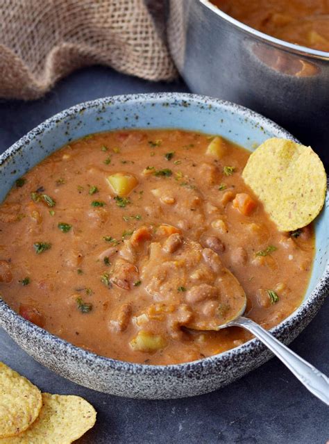 mexican-pinto-bean-soup-easy-stew-recipe-elavegan image