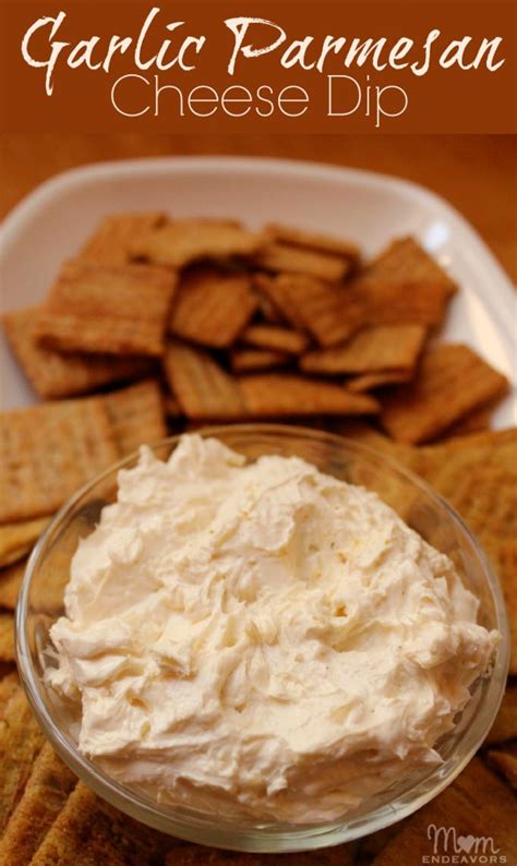 easy-appetizer-garlic-parmesan-cheese-dip-with-triscuits image