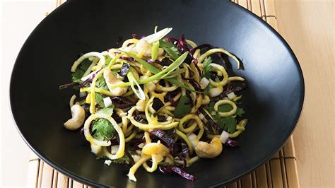 zucchini-noodle-and-coriander-salad-recipe-live-better image