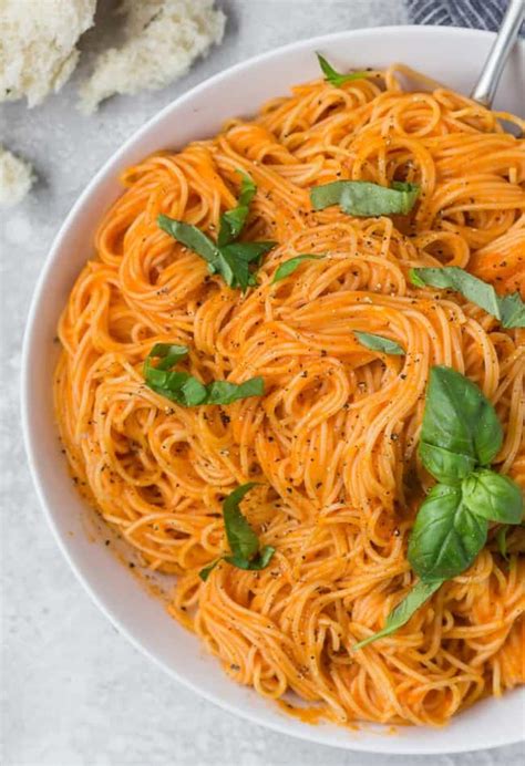roasted-red-pepper-sauce-with-angel-hair-pasta image