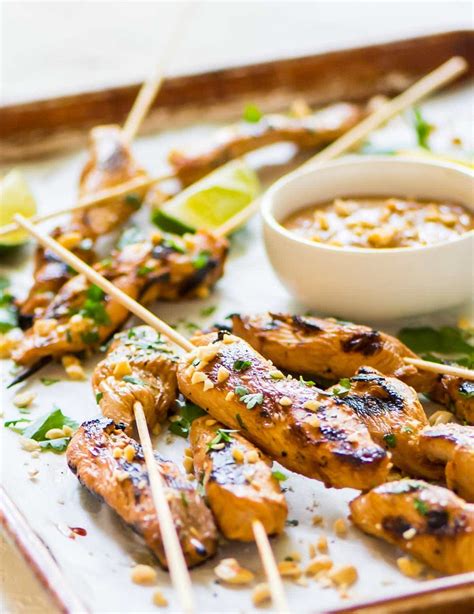 chicken-satay-with-peanut-dipping-sauce image