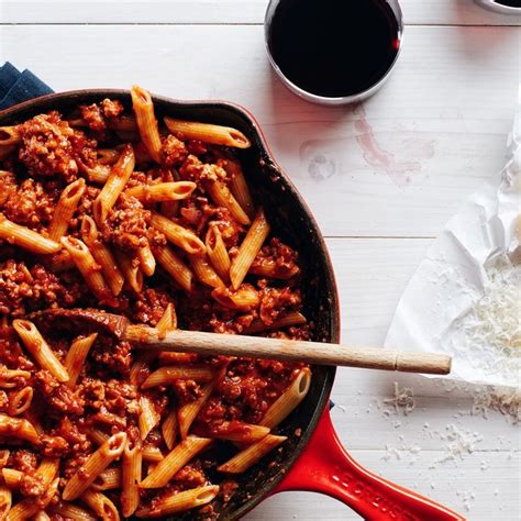 pasta-with-15-minute-meat-sauce-recipe-on-food52 image