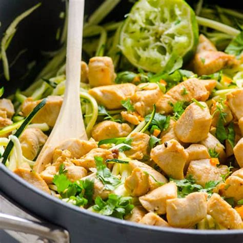 zucchini-noodles-with-chicken-cilantro-and-lime image