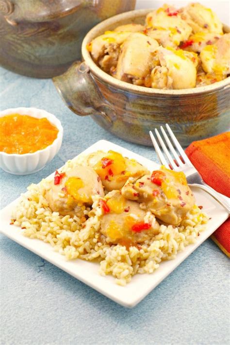 baked-apricot-chicken-with-apricot-jam-food image