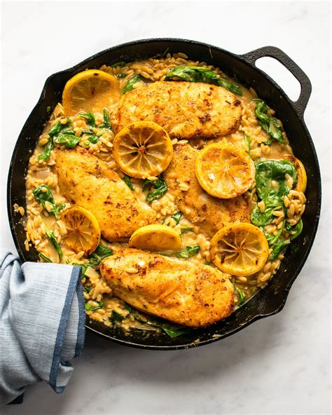 lemon-chicken-skillet-dinner-recipes-blue-jean-chef image