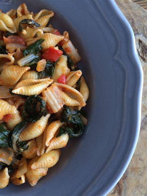swiss-chard-and-tomato-pasta-half-your-plate image